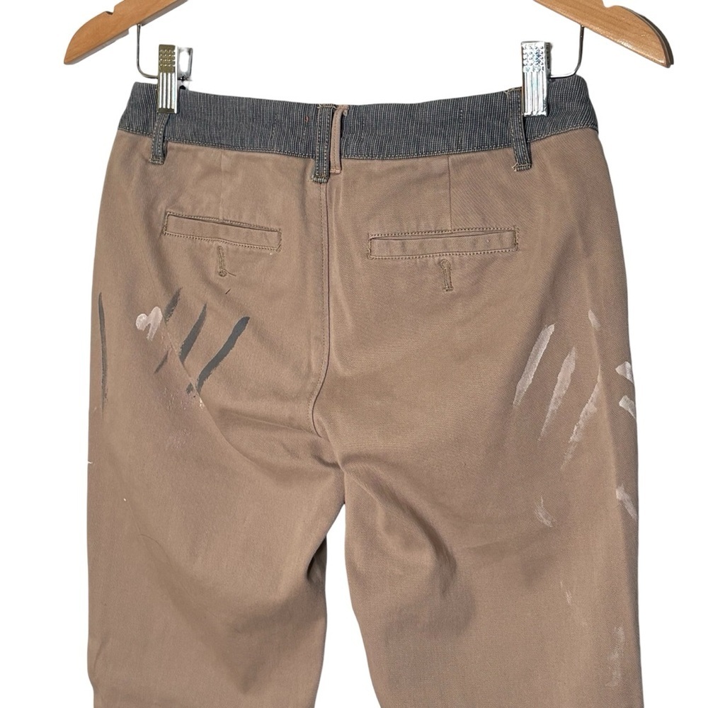 Anthropologie Pilcro Hyphen Patchwork Painted Chinos Size 25 Cotton Blend - Picture 8 of 16
